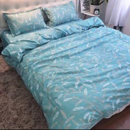 Bộ chăn ga gối cotton PL1  Lá tre xanh 