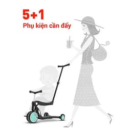 Xe scooter đa năng 5 trong 1 Roadstar freekids chính hãng cho bé 1-2-3-6 tuổi biến hình thông minh phiên bản 2020 kèm cần đẩy