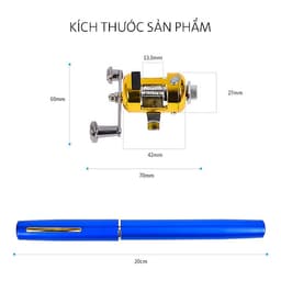 Cần câu cá, cần câu bút mini hàng chính hãng LEO 4515 2 chi tiết (máy câu ngang)
