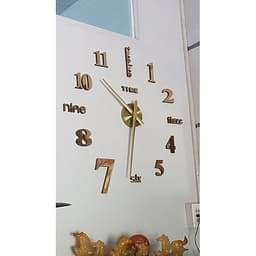 Đồng Hồ Treo Tường Dán Tường 3D Chính Hãng Shouse loại lớn bằng Xốp và Meka cao cấp trang trí nghệ thuật đẹp  treo phòng khách, phòng ngủ