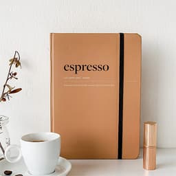 Sổ tay Crabit Notebuck Coffeeine - Espresso ruột  Dotgrid 180 trang (14.5 x 20.8 cm) 