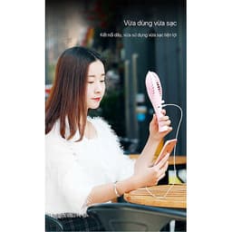 [[ 2 Trong 1 - Quạt Mini Và Pin Dự Phòng ]] - Đầu USB Cầm Tay Robot Đuôi Cá - RT-BF07 - Hàng Chính Hãng