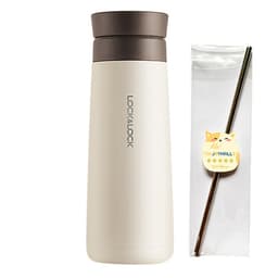 Bình Giữ Nhiệt Lock&Lock Macaron 450ml LHC4230 - Hàng Chính Hãng, Chất Liệu Thép Không Gỉ, Có Lưới Lọc Trà Tiện Dụng Kèm Ống Hút Inox 304