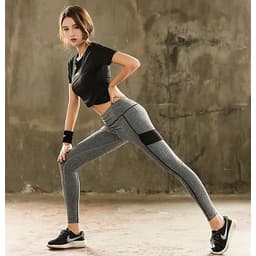 Set Bộ đồ quần Legging áo thun thể thao nữ  ( Đồ Tập Gym, Yoga, Aerobic )