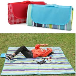 THẢM DÃ NGOẠI, DU LỊCH, PICNIC CAO CẤP - Chống thấm nước, họa tiết caro, gấp gọn tiện lợi - 2 kích thước khách chọn màu!