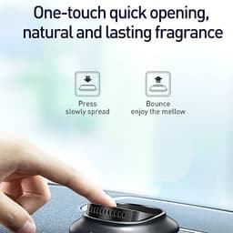 Bộ khuếch tán khử mùi và lọc không khí tặng kèm nước hoa khô dùng cho xe hơi ô tô hiệu Baseus Car Air Freshener Volcano (Vật liệu Metal cao cấp, tặng kèm túi thơm, khử mùi hiệu quả) - Hàng nhập khẩu
