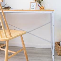 Bàn Làm Việc BEYOURs Neuly Table Gỗ Chân Sắt Phối Kệ Sách Đa Năng