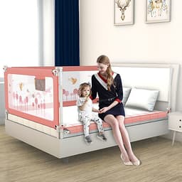 Thanh chắn giường cho bé an toàn cao cấp chống kẹt, cao tới 105cm, hạ được 1 góc, 24 nắc điều chỉnh mẫu mới nhất trượt lên xuống (Giá 1 thanh) 