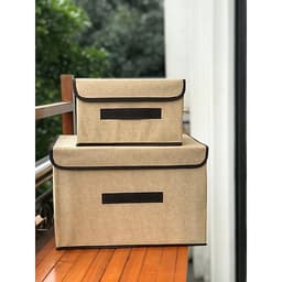 2 Hộp Vải Đựng Đồ Cá Nhân, Đựng Quần áo, Vớ, Đồ Lót, Đồ Chơi Size L,M