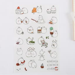 Sticker Dán Trang Trí Molang và Piu Piu ( Trang Trí Sổ Kế Hoạch, Sổ Nhật Ký) | Nhiều Mẫu