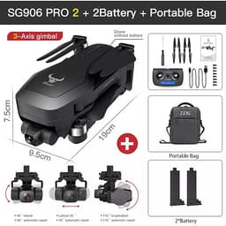 [ BẢN PRO 2 ] Flycam SG906 PRO 2, Camera 4k, Chống rung 3 trục - Hàng nhập khẩu