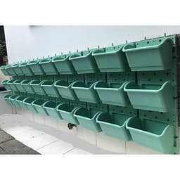 1m2 Vườn tường HOLO - Khung chậu nhựa trồng cây trồng rau trồng hoa trên tường - Nhiều màu (10 khung + 30 chậu)