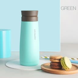 Bình Giữ Nhiệt Lock&Lock Macaron 450ml LHC4230 - Hàng Chính Hãng, Chất Liệu Thép Không Gỉ, Có Lưới Lọc Trà Tiện Dụng Kèm Ống Hút Inox 304