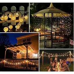 Dây Đèn Trang Trí 8M - 40 Bóng Tròn Bọt Khí Độc Đáo Trang Trí Noel , Lễ , Tết 
