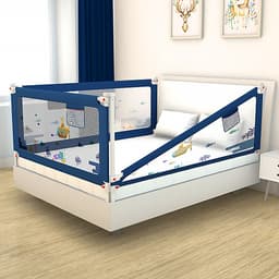 Thanh chắn giường cho bé an toàn cao cấp chống kẹt, cao tới 105cm, hạ được 1 góc, 24 nắc điều chỉnh mẫu mới nhất trượt lên xuống (Giá 1 thanh) 