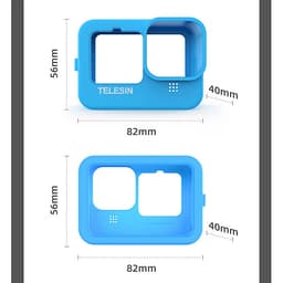 Vỏ Bảo Vệ Silicon Cho GoPro 9 - Kèm Nắp Bảo Vệ Ống Kính Và Dây Đeo Tay Thời Trang (Hàng Chính Hãng) Không bao gồm máy quay GoPro và màu sắc khác