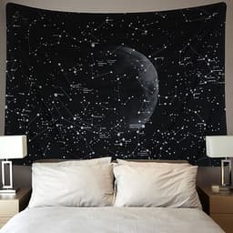 Thảm trang trí tranh vải treo tường họa tiết dải ngân hà bầu trời sao decor phòng nhà cửa, dán tường, cạnh giường