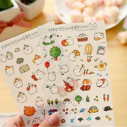 Sticker Dán Trang Trí Molang và Piu Piu ( Trang Trí Sổ Kế Hoạch, Sổ Nhật Ký) | Nhiều Mẫu
