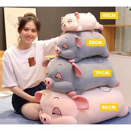 Gấu Bông Heo Lười Mắt Híp Có 5 Kích Thước 2 Màu
