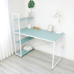 Bàn Làm Việc BEYOURs Neuly Table Gỗ Chân Sắt Phối Kệ Sách Đa Năng