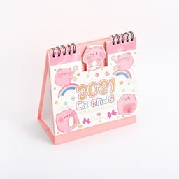 Lịch Để Bàn 2021 Siêu Dễ Thương Để Bàn Làm Việc Học Tập Tặng Kèm Sticker Trang Trí 