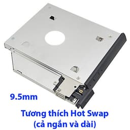 Caddy bay chuẩn SATA 9.5mm 12.7mm nhôm sần cao cấp, tặng tovit