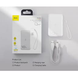 Pin dự phòng tích hợp sạc nhanh không dây 10.000 mAh  Mini S (10W Wireless, 18W PD/ Quick Charge 3.0) Baseus - Hàng chính hãng