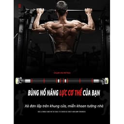 Xà Đơn Gắn Cửa Hoặc Treo Tường Chốt Chống Xoay Màu Đen Xanh Dương(Chọn Kích Thước)- Mẫu Cải Tiến Chất Lượng Vượt Trội