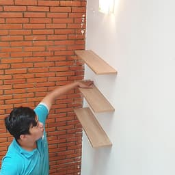 Bộ 3 Kệ Gỗ Trang Trí Treo Tường Giấu Chân 40cm x 15cm KT117  (Nhiều màu)
