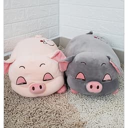 GỐI MỀN heo phê ngủ 3 trong 1, 4 chiều siêu mịn, bộ chăn gối văn phòng