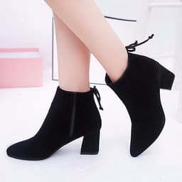 Giày bốt Martin cao gót thời trang cá tính cho nữ