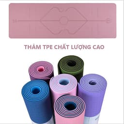 Thảm tập yoga định tuyến cao cấp DOPI DP1102-2 Chất liệu TPE siêu bám