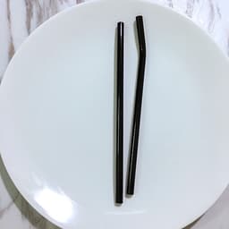 Ống Hút Thủy Tinh Lẻ Thẳng/Cong - Nhiều Màu - 20cm x 0.8cm