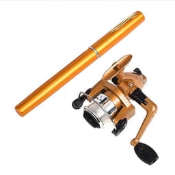 [TIỆN LỢI] COMBO bộ cần câu bút bi mini kèm máy câu 1m/1m4 (máy câu đã quấn sẵn dây cước), cần câu bút máy đứng câu tôm câu mực thu nhỏ siêu nhẹ, mua can cau but
