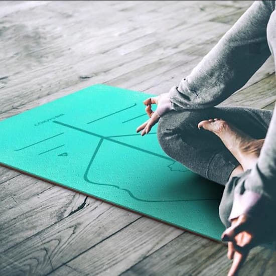 Thảm tập yoga định tuyến 6mm TPE  kèm túi đựng