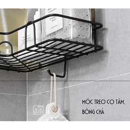 Giá góc, kệ góc treo tường bằng miếng dính (không phải khoan) cho nhà bếp, phòng tắm thêm gọn gàng, để được nhiều đồ hơn