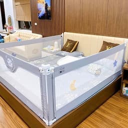 Thanh chắn giường Umoo, khung chắc chắn cho bé ngủ và chơi an toàn (Giá 1 thanh)