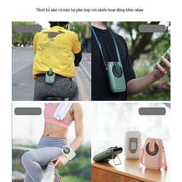 Quạt Treo Eo Lưng Kèm Dây Đeo Tích Hợp Sạc Thích Hợp Với Mọi Hoạt Động Làm Việc Giải Trí Subara GF-22