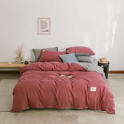 Bộ 4 món chăn ga gối cotton Tici cao cấp TC45 hàng đẹp (set gồm 1 ga, 1 chăn có khóa lồng được ruột, 2 vỏ gối)