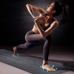 Thảm Tập Yoga Định Tuyến Da PU Cao Cấp Amalife + Túi Đựng Thảm Tập Yoga Định Tuyến + Dây Buộc Thảm Tập Yoga Định Tuyến