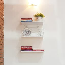 Bộ 3 Kệ Gỗ Trang Trí Treo Tường Giấu Chân 40cm x 15cm KT117  (Nhiều màu)