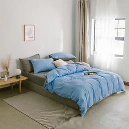 Bộ 4 món chăn ga gối cotton Tici cao cấp TC45 hàng đẹp (set gồm 1 ga, 1 chăn có khóa lồng được ruột, 2 vỏ gối)