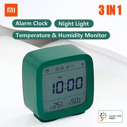 Đồng hồ báo thức thông minh Xiaomi Qingping BT Alarm Clock Temperature Humidity Monitoring Night Light 3 in 1 Multifunctional Clock Work With Mijia