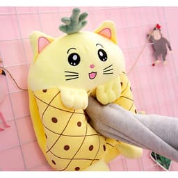 GỐI MỀN 3 trong 1 Trái Cây hình thú cute, thun 4 chiều siêu mịn, bộ chăn gối văn phòng, gấu bông kèm mền GM74-Chuotfruit