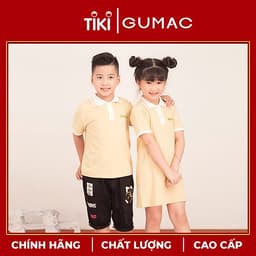 Áo thun cho bé trai phối màu cổ bẻ GUMAC AKA514