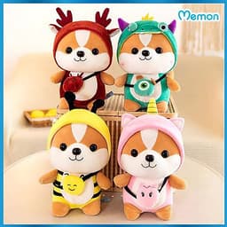 Gấu bông chó Shiba cosplay 25cm cao cấp - Hàng chính hãng Memon - Đồ chơi thú nhồi bông chó Shiba cosplay, Kích thước 25cm, Bông gòn mềm mịn, bền đẹp, dễ sử dụng và an toàn cho trẻ nhỏ.