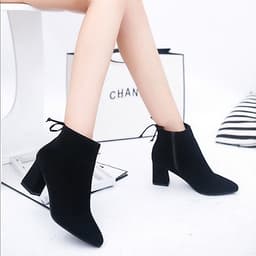 Giày bốt Martin cao gót thời trang cá tính cho nữ