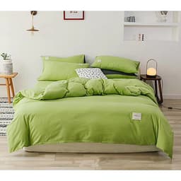 Bộ 4 món chăn ga gối cotton Tici cao cấp TC45 hàng đẹp (set gồm 1 ga, 1 chăn có khóa lồng được ruột, 2 vỏ gối)
