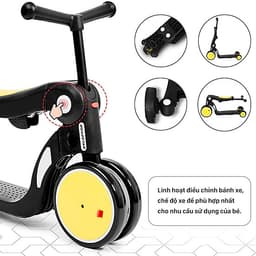 Xe scooter đa năng 5 trong 1 Roadstar freekids chính hãng cho bé 1-2-3-6 tuổi biến hình thông minh phiên bản 2020 kèm cần đẩy