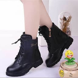 Boot bé gái trẻ em thiết kế cao cổ phong cách Hàn Quốc - B10